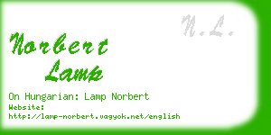 norbert lamp business card